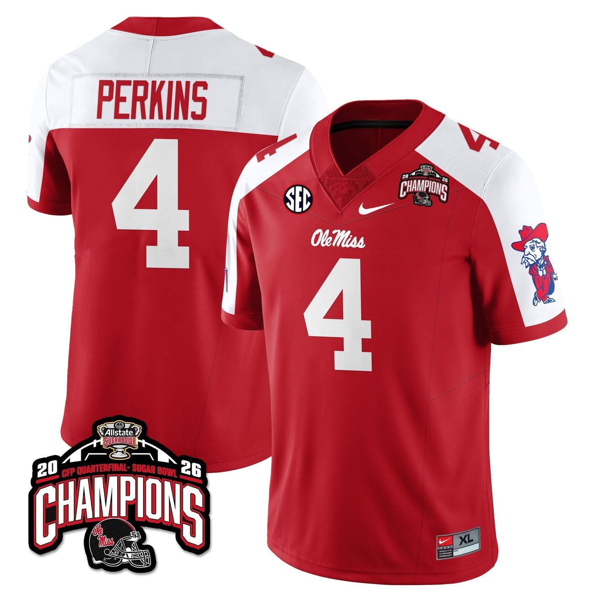 Ole Miss Rebels Football Vapor Limited Jersey - Allstate Sugar Bowl Champions