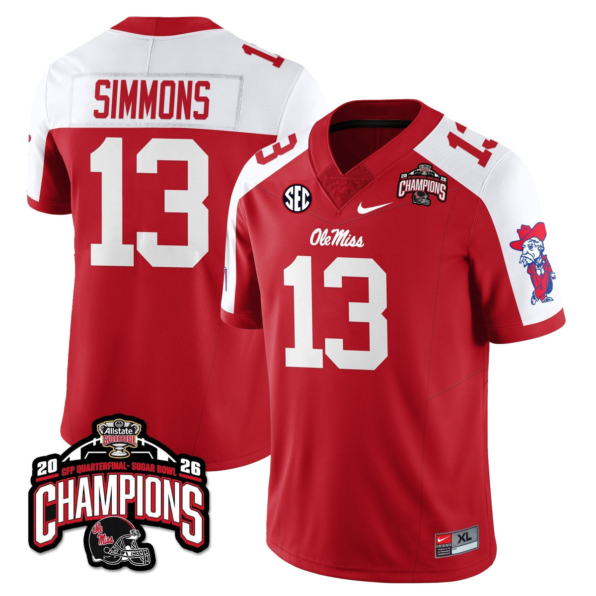 Ole Miss Rebels Football Vapor Limited Jersey - Allstate Sugar Bowl Champions
