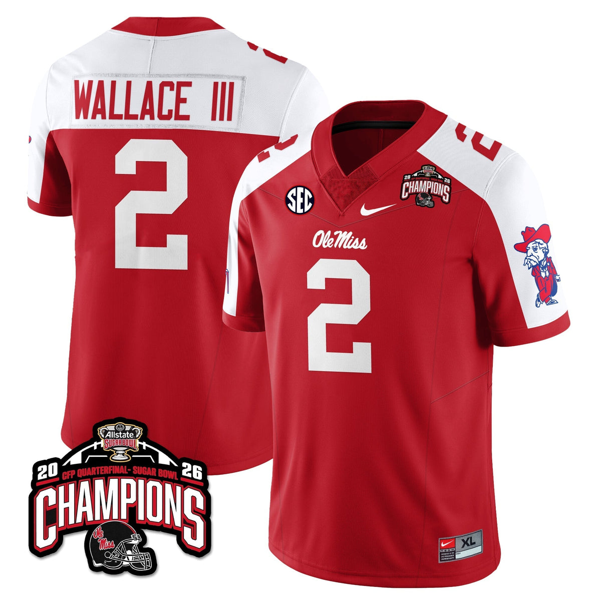 Ole Miss Rebels Football Vapor Limited Jersey - Allstate Sugar Bowl Champions
