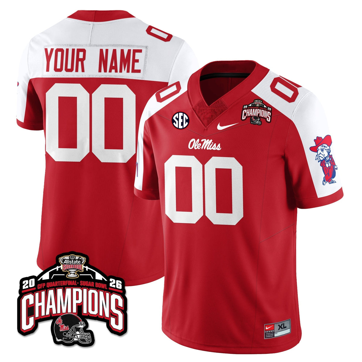 Ole Miss Rebels Football Vapor Limited Jersey - Allstate Sugar Bowl Champions