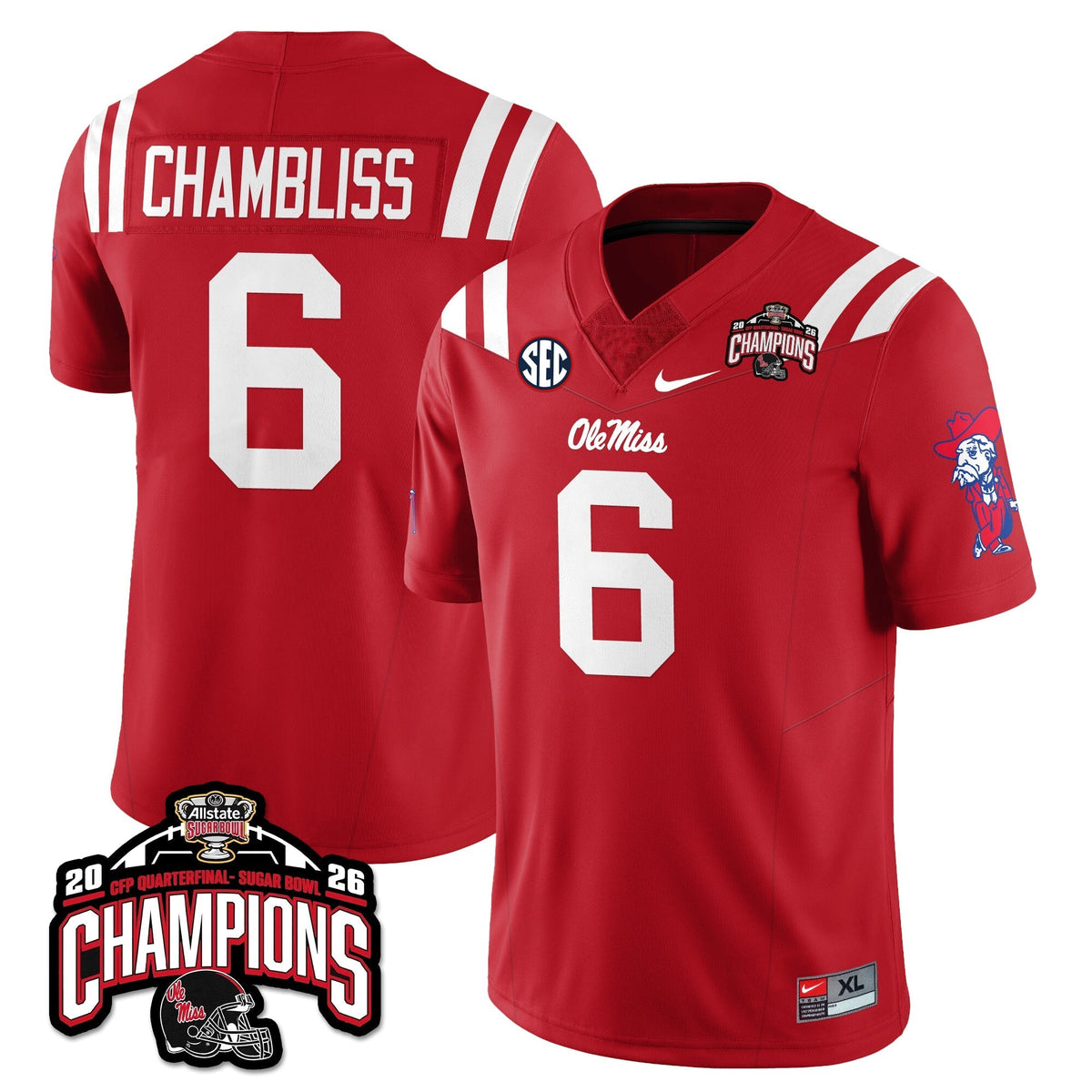 Ole Miss Rebels Football Vapor Limited Jersey - Allstate Sugar Bowl Champions