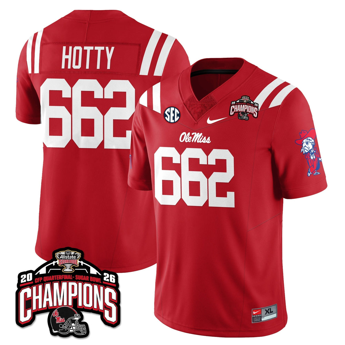Ole Miss Rebels Football Vapor Limited Jersey - Allstate Sugar Bowl Champions