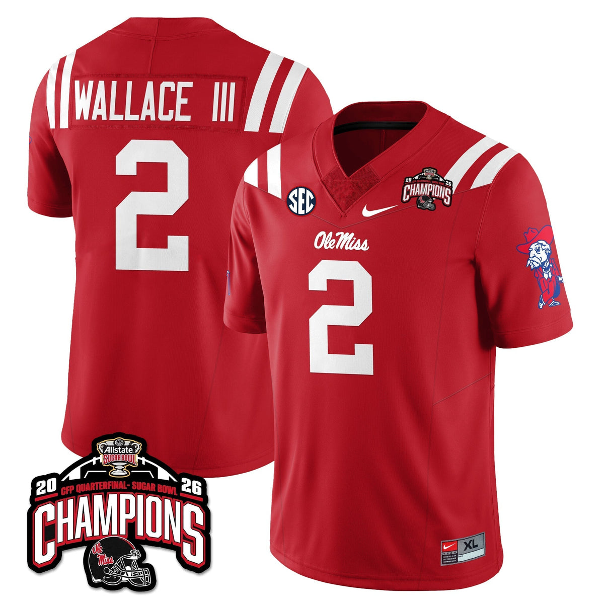 Ole Miss Rebels Football Vapor Limited Jersey - Allstate Sugar Bowl Champions