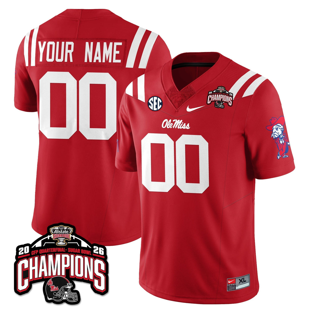 Ole Miss Rebels Football Vapor Limited Jersey - Allstate Sugar Bowl Champions