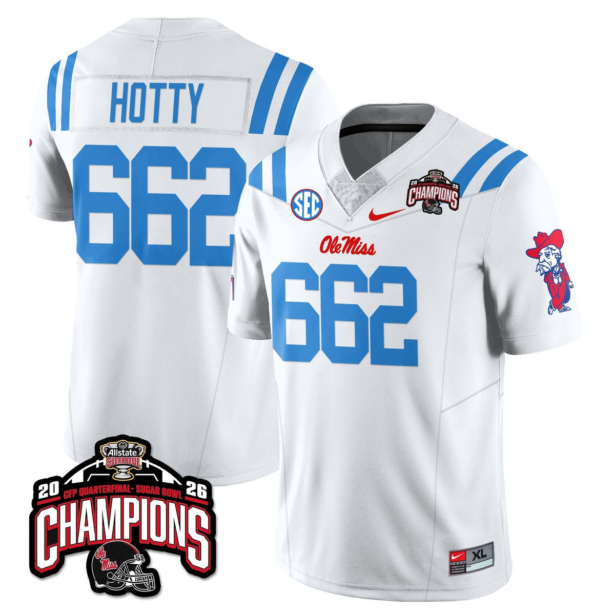 Ole Miss Rebels Football Vapor Limited Jersey - Allstate Sugar Bowl Champions