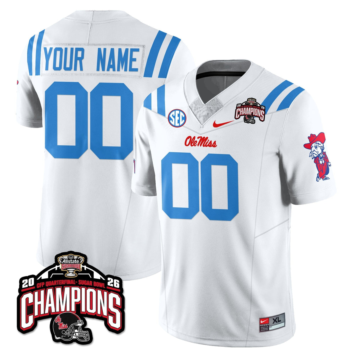Custom OMB Football Vapor Limited Jersey - Allstate Sugar Bowl Champions-Cuztomshoes