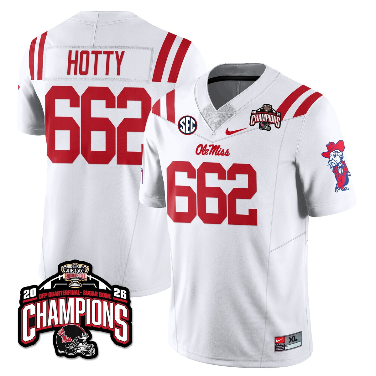 Ole Miss Rebels Football Vapor Limited Jersey - Allstate Sugar Bowl Champions