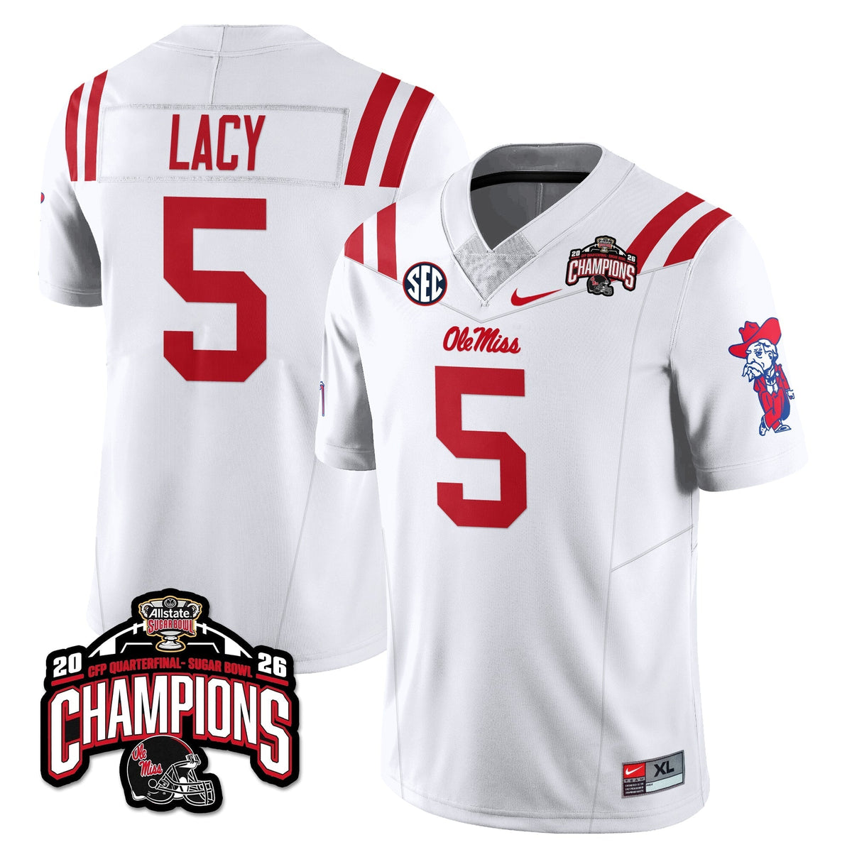 Ole Miss Rebels Football Vapor Limited Jersey - Allstate Sugar Bowl Champions