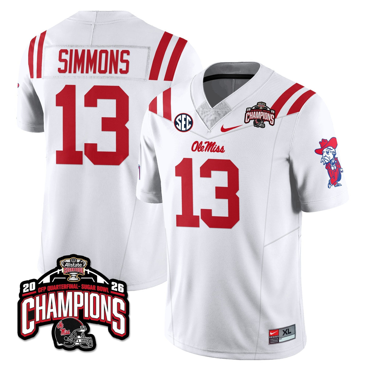 Ole Miss Rebels Football Vapor Limited Jersey - Allstate Sugar Bowl Champions