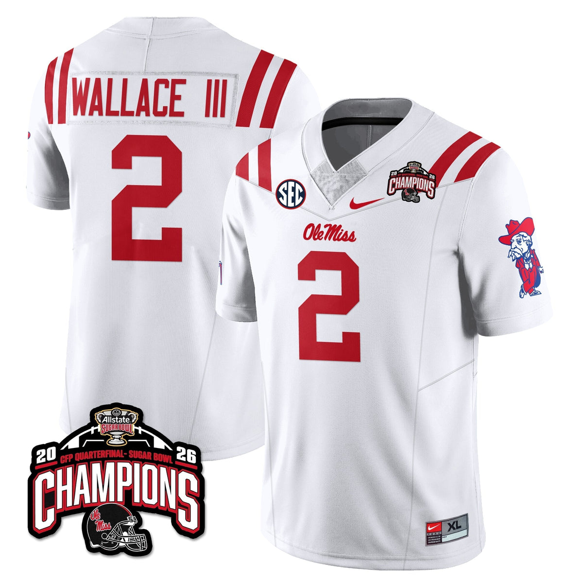 Ole Miss Rebels Football Vapor Limited Jersey - Allstate Sugar Bowl Champions