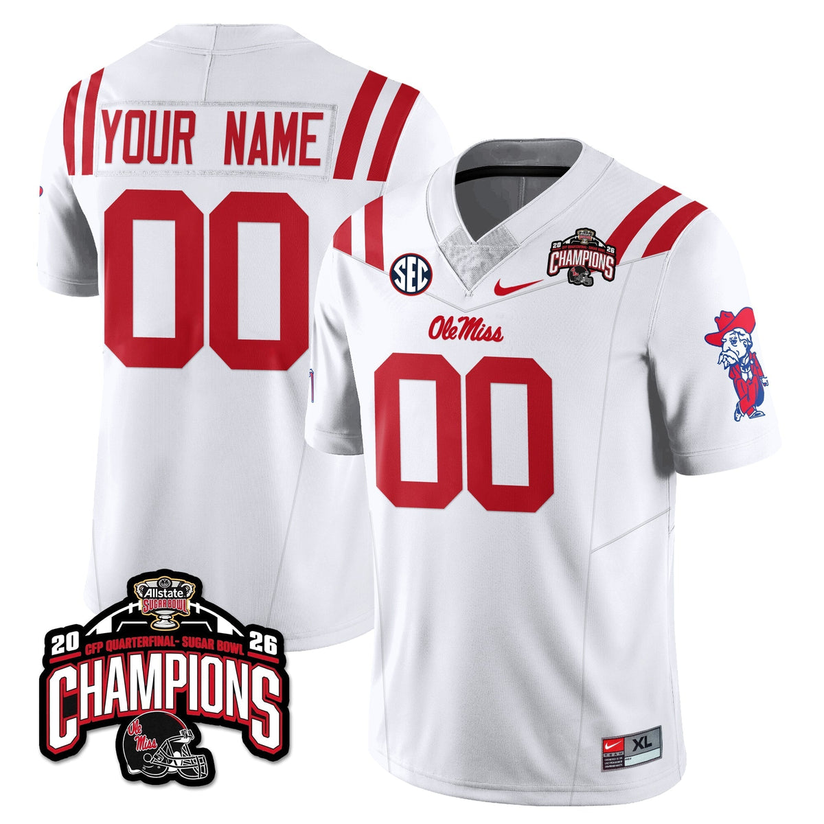Custom OMB Football Vapor Limited Jersey - Allstate Sugar Bowl Champions-Cuztomshoes