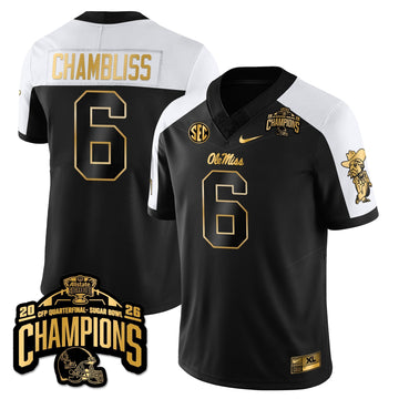 Ole Miss Rebels Football Vapor Limited Gold Jersey - Allstate Sugar Bowl Champions