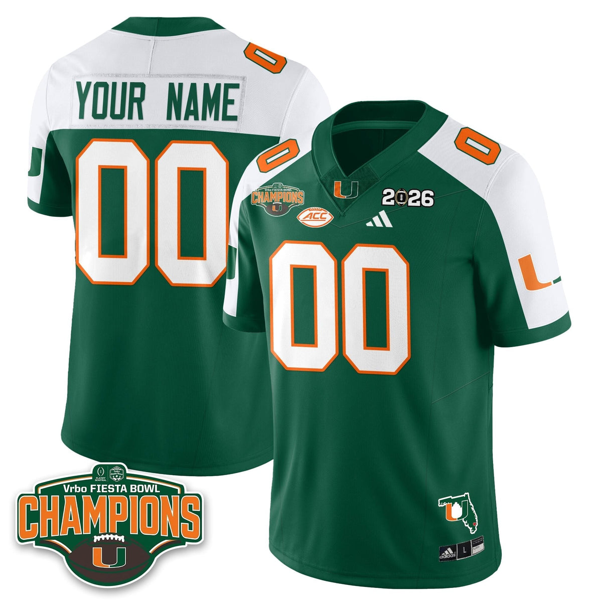 Miami Marlins Football Vapor Limited Custom Jersey V2 - Fiesta Bowl Champions-Cuztomshoes
