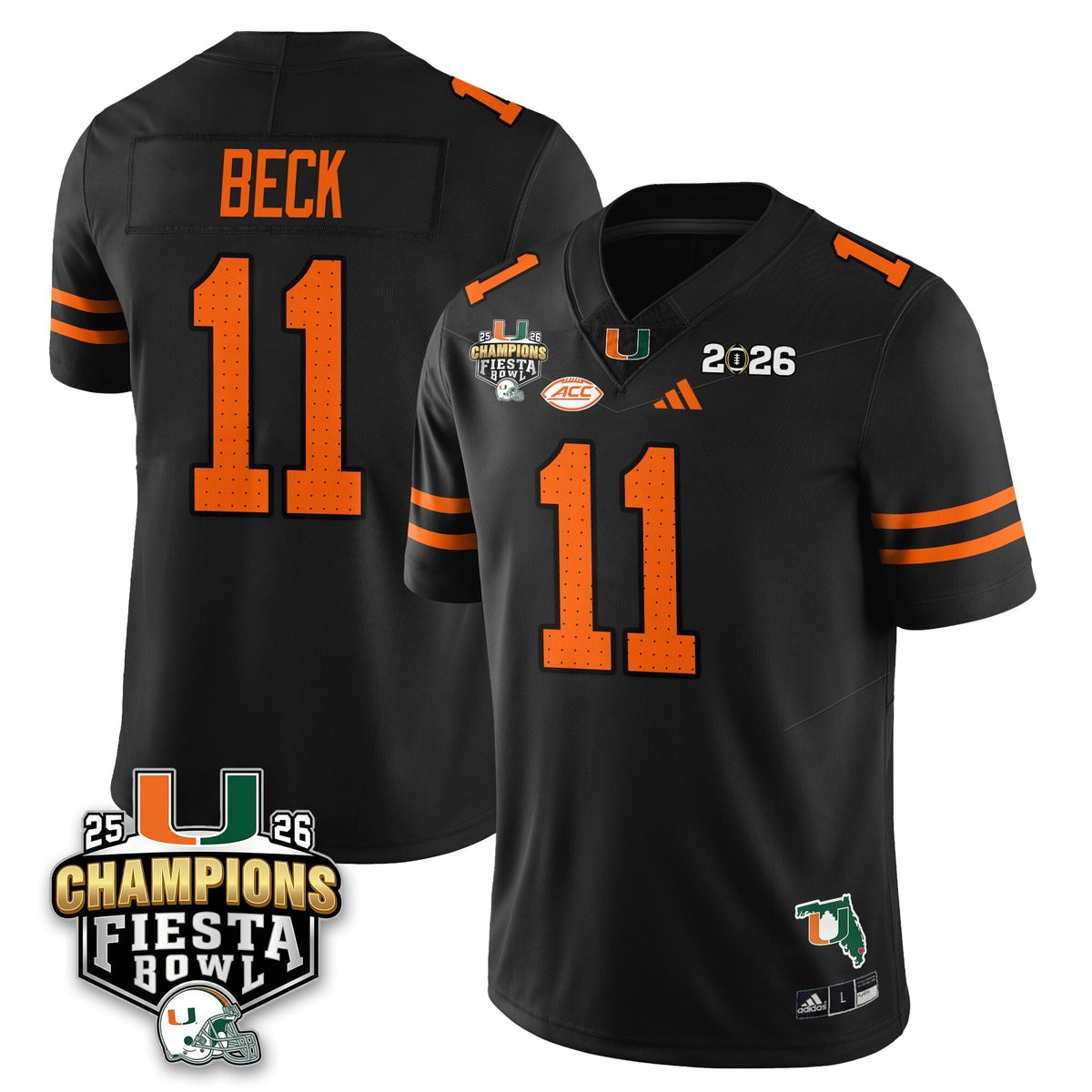 Miami Marlins Football Vapor Limited Jersey V3 - Fiesta Bowl Champions-Cuztomshoes