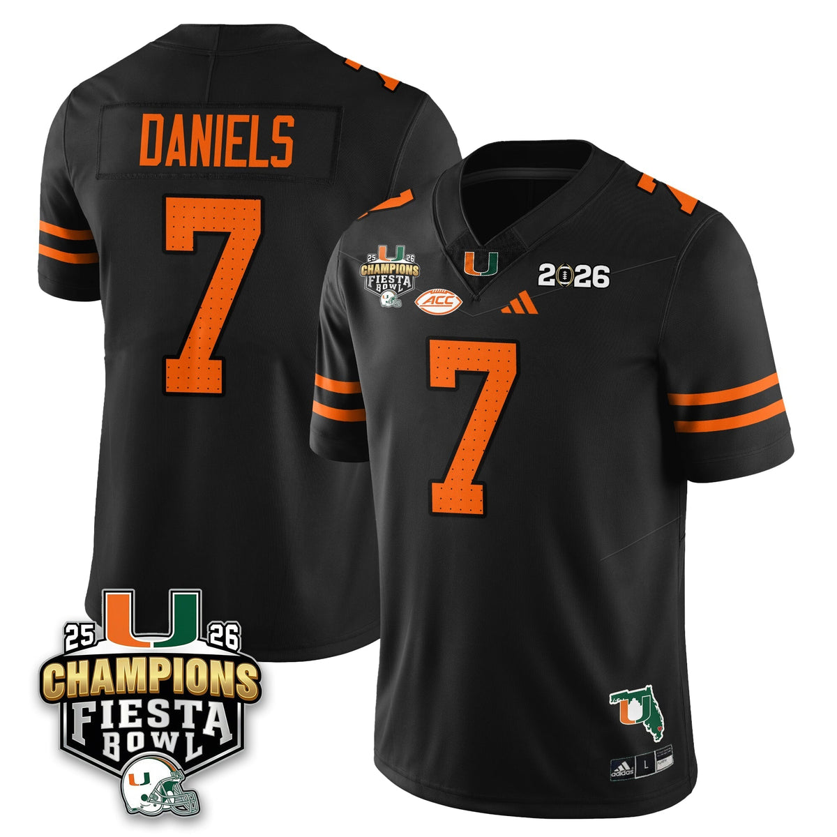 Miami Marlins Football Vapor Limited Jersey V3 - Fiesta Bowl Champions-Cuztomshoes