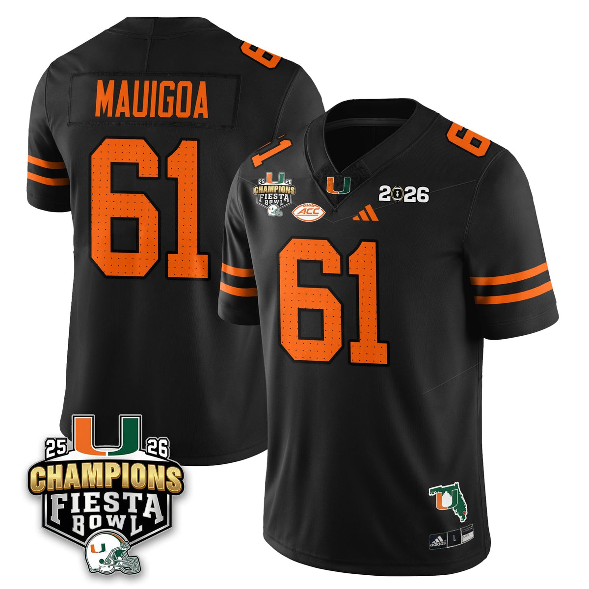 Miami Marlins Football Vapor Limited Jersey V3 - Fiesta Bowl Champions-Cuztomshoes