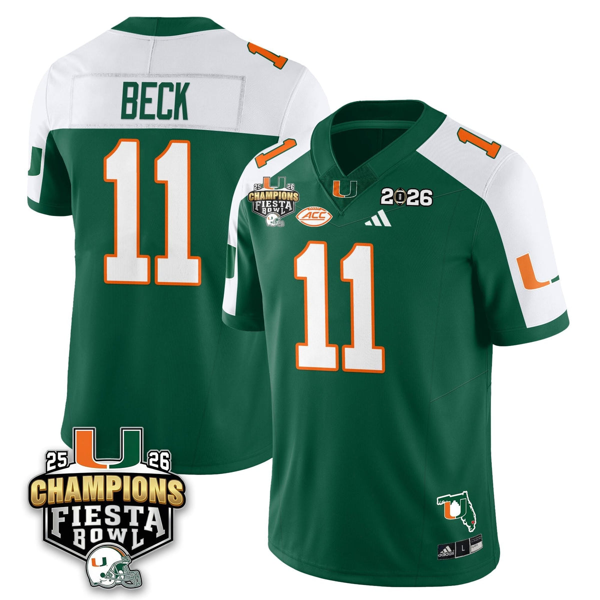 Miami Marlins Football Vapor Limited Jersey V3 - Fiesta Bowl Champions-Cuztomshoes