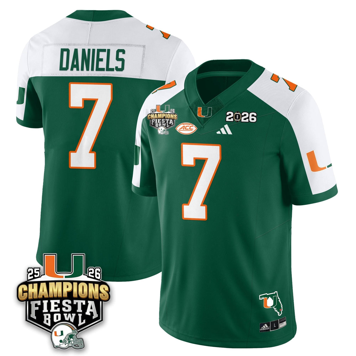 Miami Marlins Football Vapor Limited Jersey V3 - Fiesta Bowl Champions-Cuztomshoes