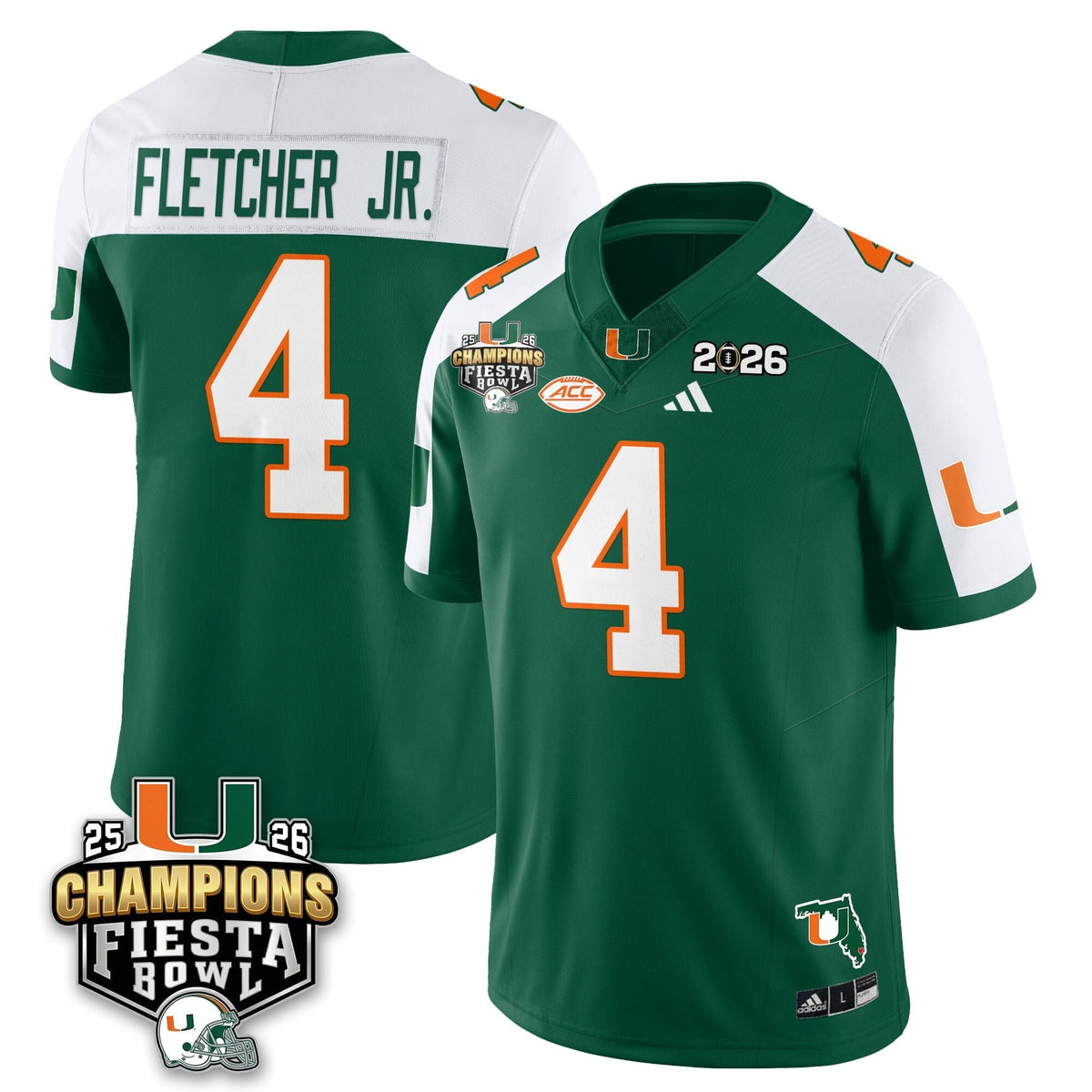 Miami Marlins Football Vapor Limited Jersey V3 - Fiesta Bowl Champions-Cuztomshoes