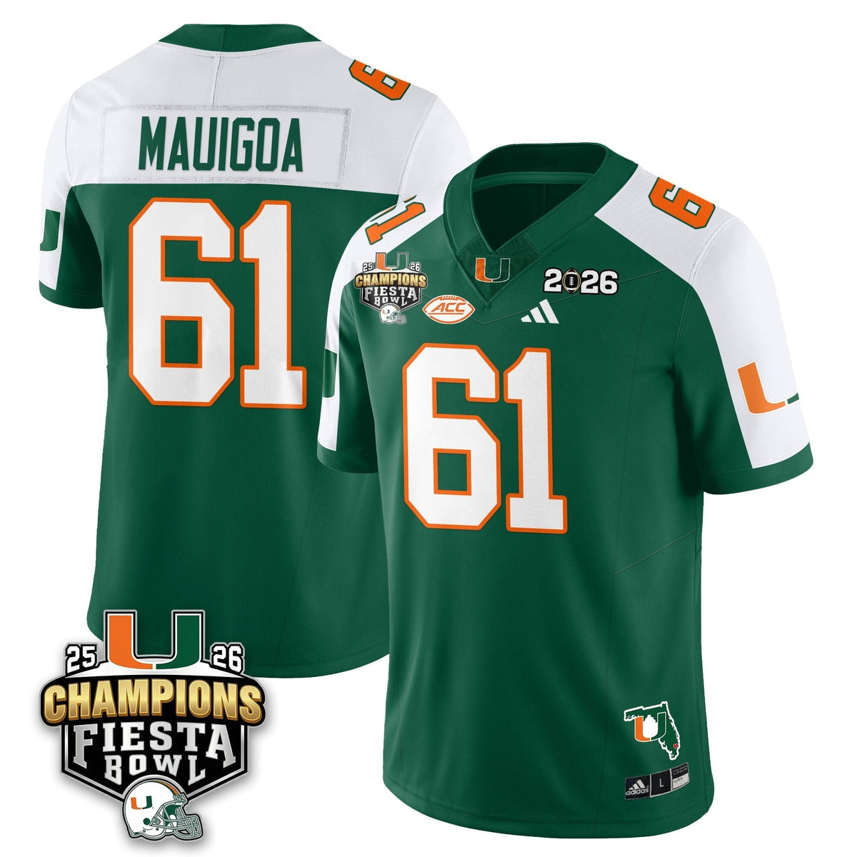Miami Marlins Football Vapor Limited Jersey V3 - Fiesta Bowl Champions-Cuztomshoes