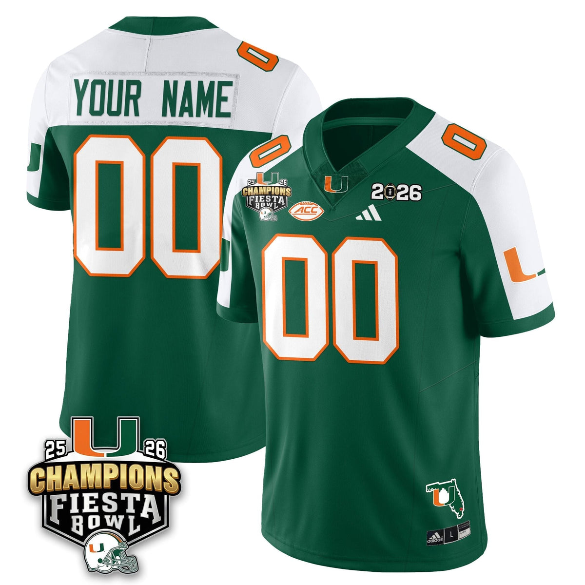 Miami Marlins Football Vapor Limited Jersey V3 - Fiesta Bowl Champions-Cuztomshoes