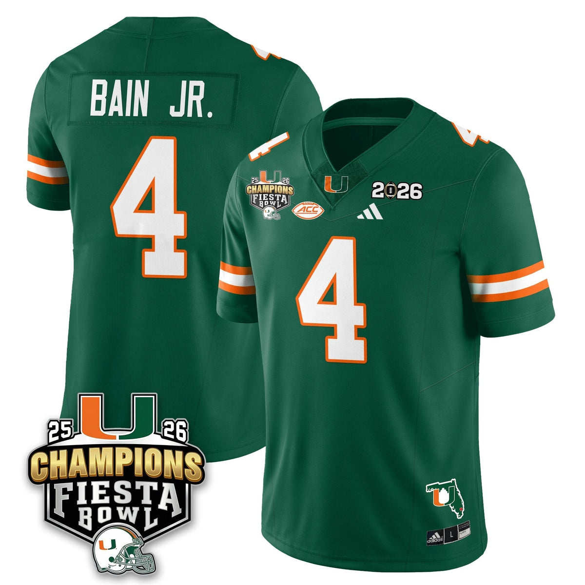 Miami Marlins Football Vapor Limited Jersey V3 - Fiesta Bowl Champions-Cuztomshoes