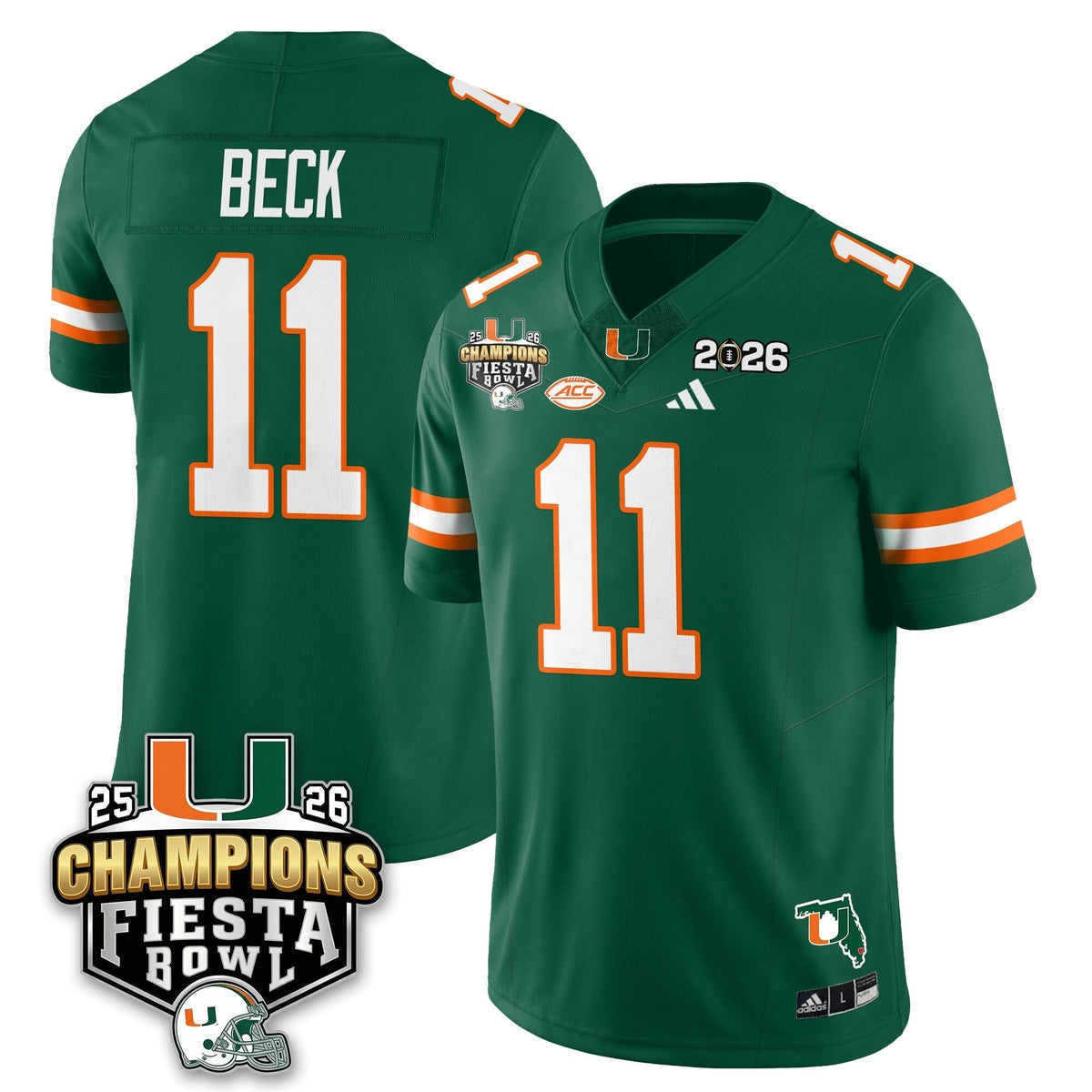 Miami Marlins Football Vapor Limited Jersey V3 - Fiesta Bowl Champions-Cuztomshoes