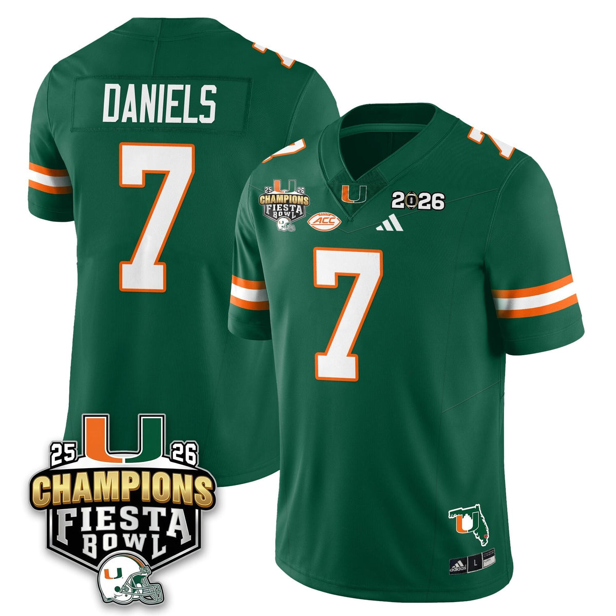 Miami Marlins Football Vapor Limited Jersey V3 - Fiesta Bowl Champions-Cuztomshoes
