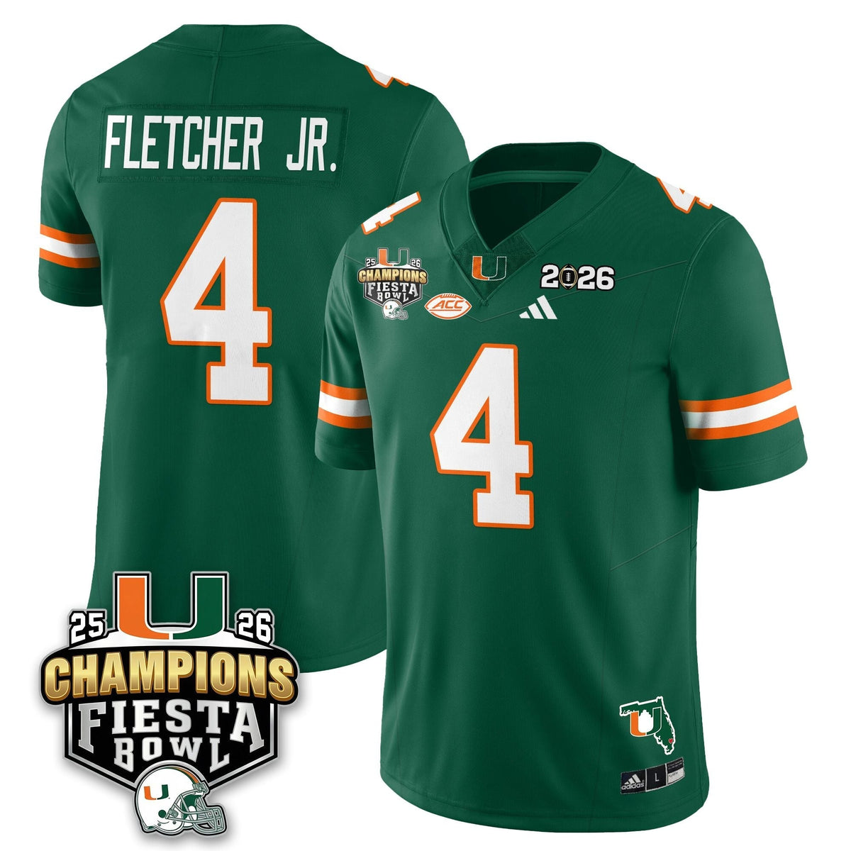 Miami Marlins Football Vapor Limited Jersey V3 - Fiesta Bowl Champions-Cuztomshoes