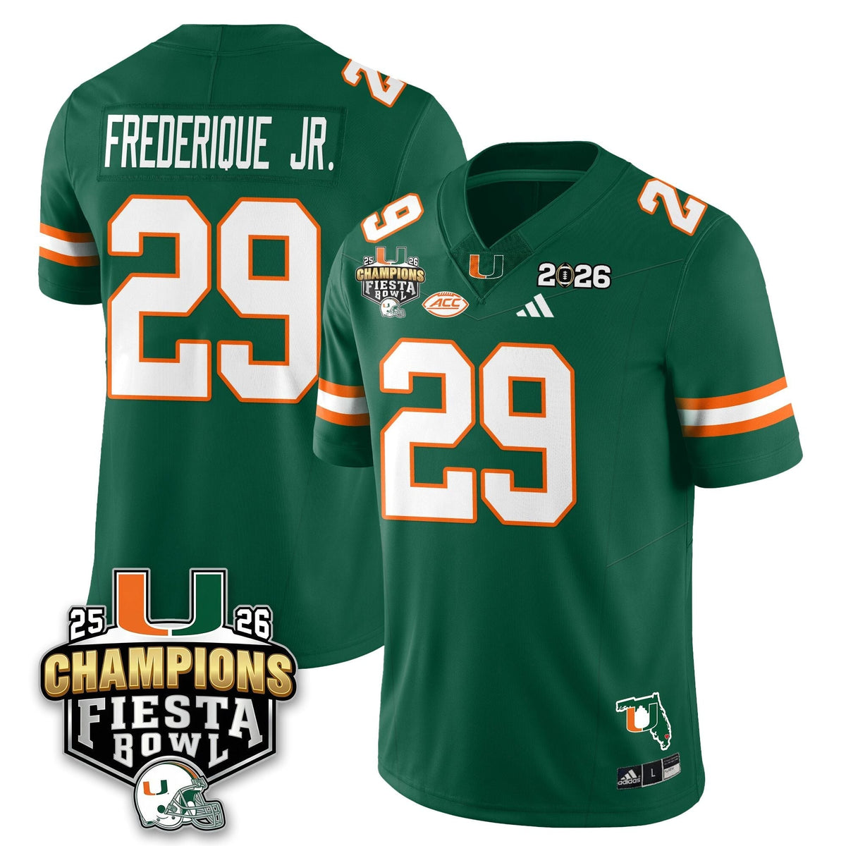 Miami Marlins Football Vapor Limited Jersey V3 - Fiesta Bowl Champions-Cuztomshoes