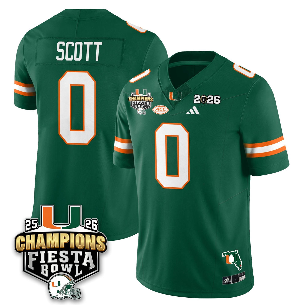 Miami Marlins Football Vapor Limited Jersey V3 - Fiesta Bowl Champions-Cuztomshoes