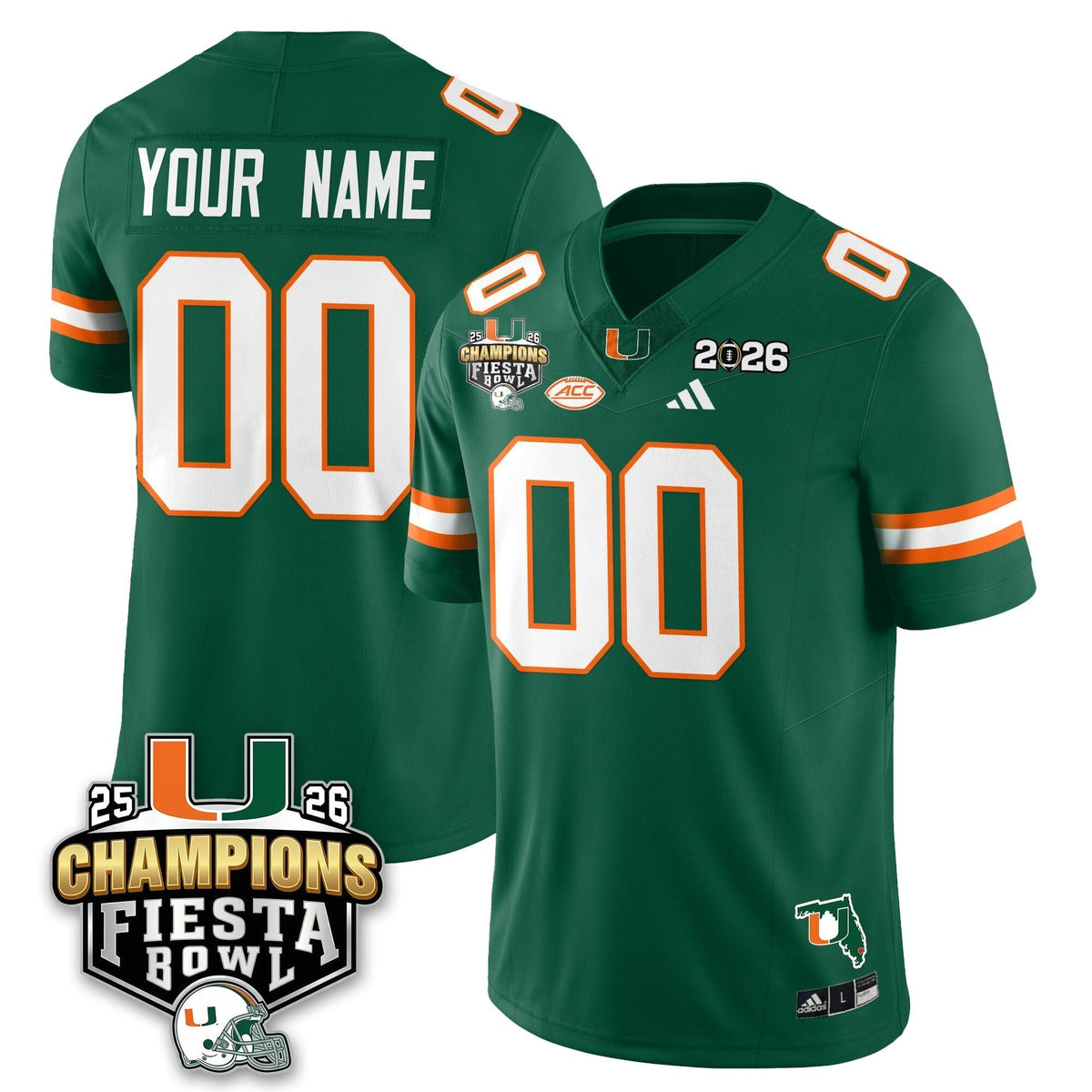 Miami Marlins Football Vapor Limited Jersey V3 - Fiesta Bowl Champions-Cuztomshoes