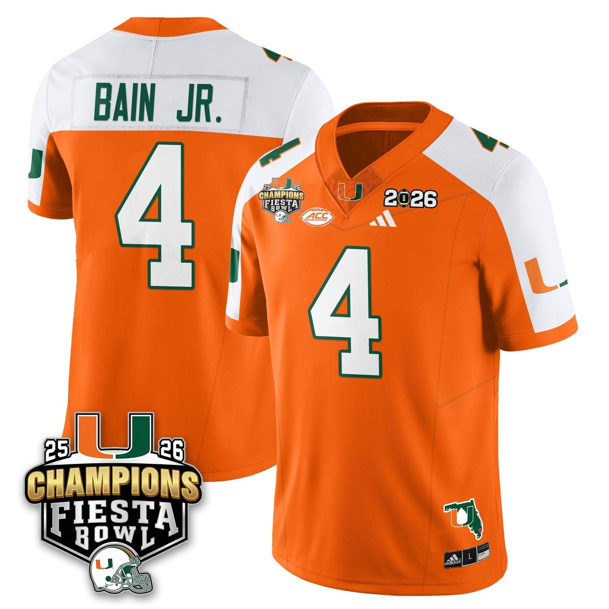 Miami Marlins Football Vapor Limited Jersey V3 - Fiesta Bowl Champions-Cuztomshoes
