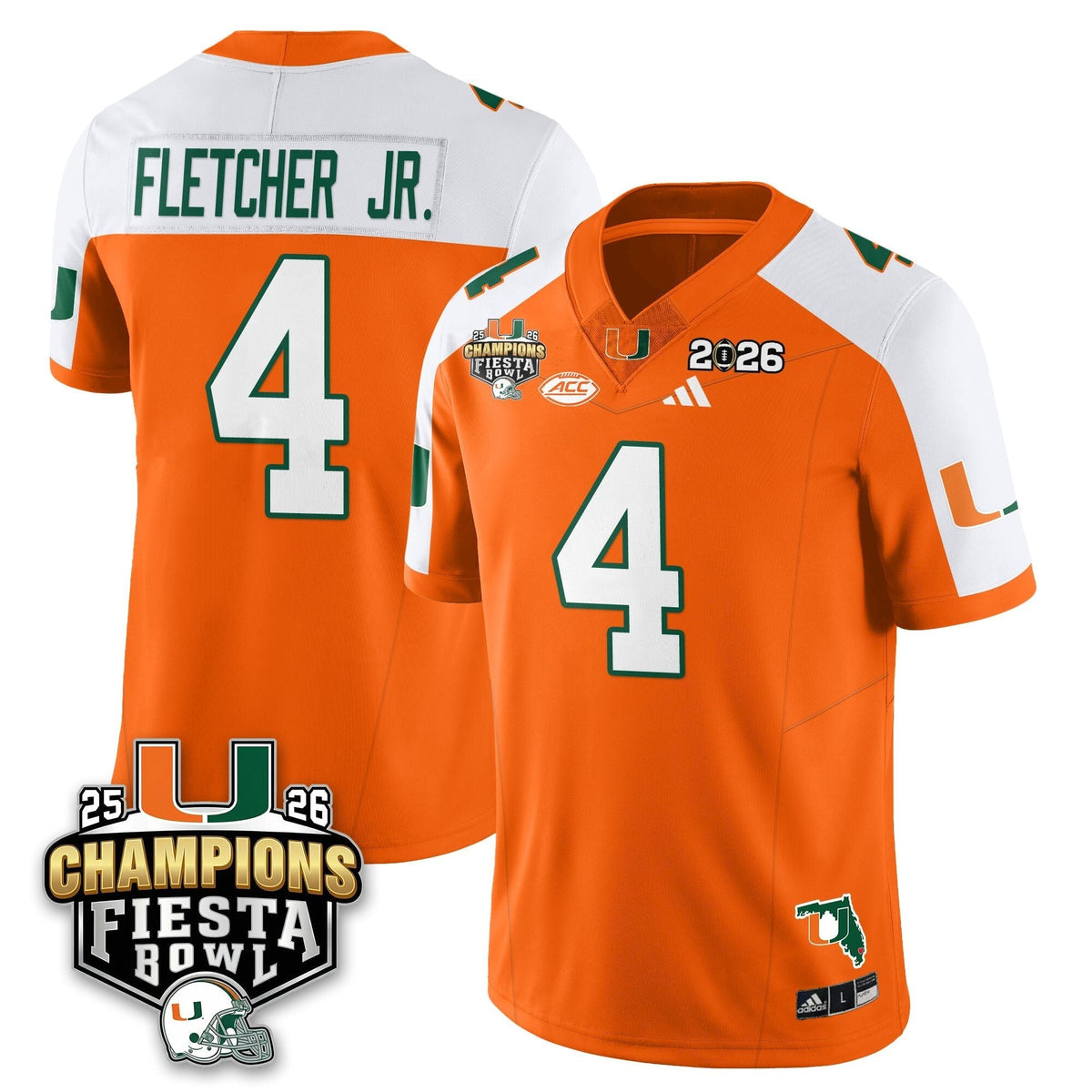Miami Marlins Football Vapor Limited Jersey V3 - Fiesta Bowl Champions-Cuztomshoes