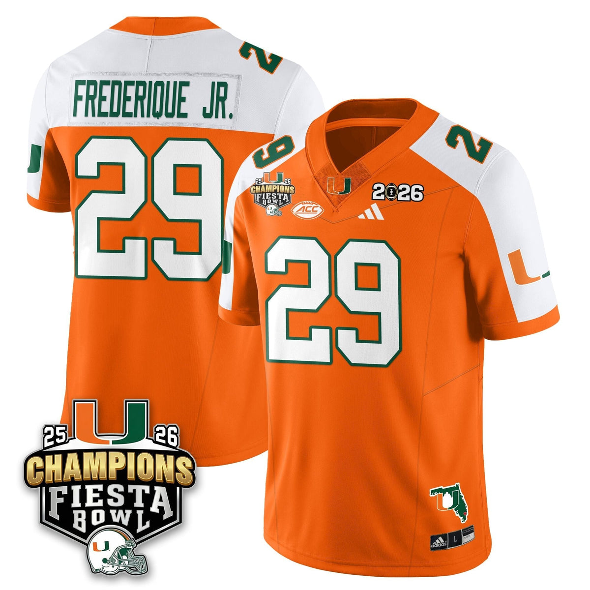 Miami Marlins Football Vapor Limited Jersey V3 - Fiesta Bowl Champions-Cuztomshoes