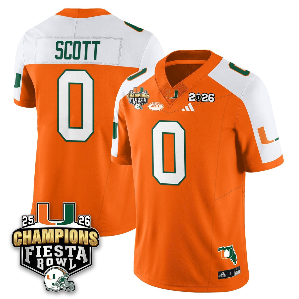 Miami Marlins Football Vapor Limited Jersey V3 - Fiesta Bowl Champions-Cuztomshoes