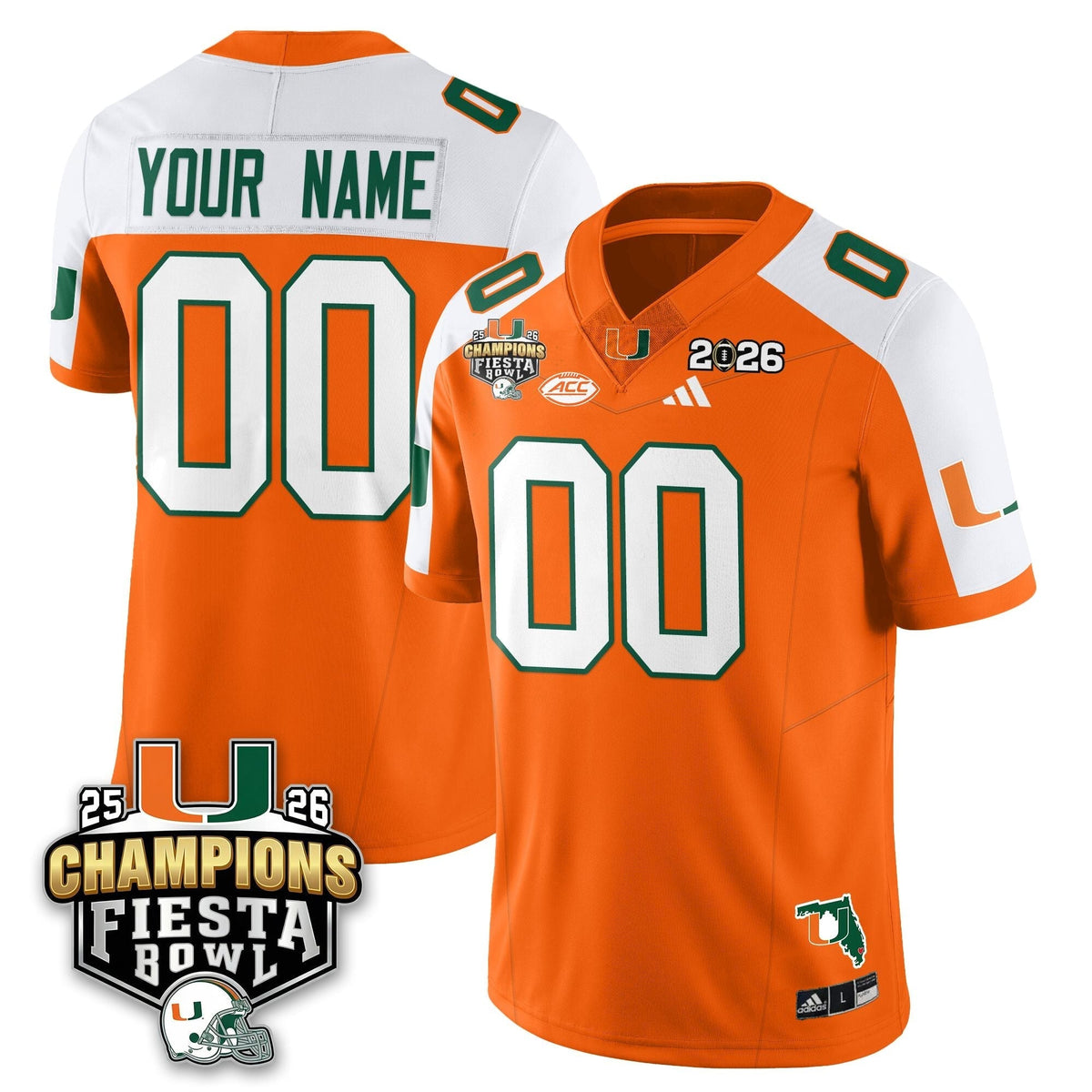 Miami Marlins Football Vapor Limited Jersey V3 - Fiesta Bowl Champions-Cuztomshoes