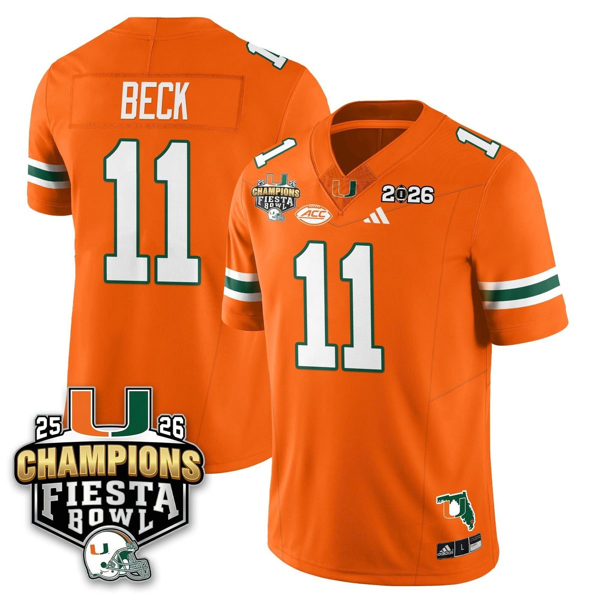 Miami Marlins Football Vapor Limited Jersey V3 - Fiesta Bowl Champions-Cuztomshoes