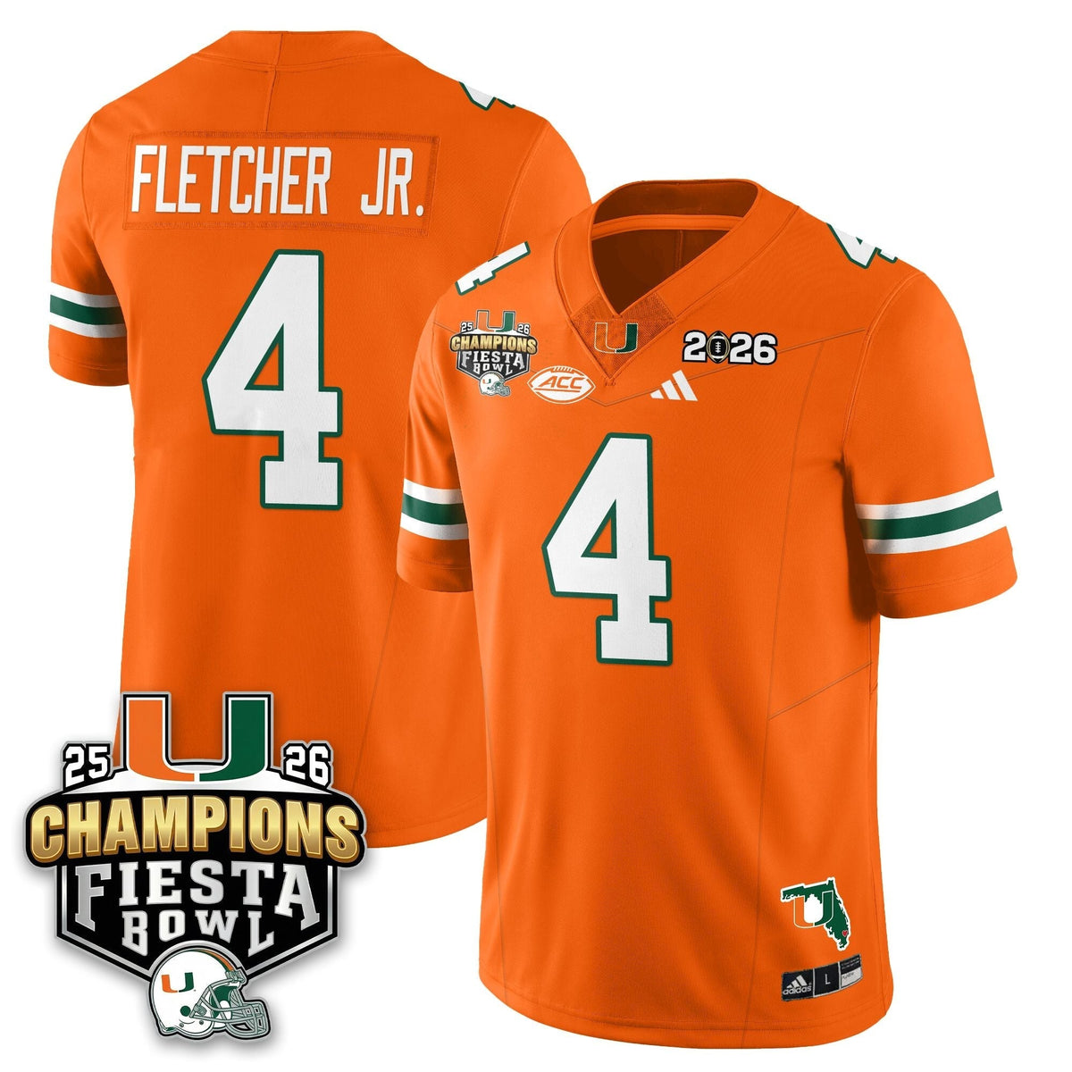 Miami Marlins Football Vapor Limited Jersey V3 - Fiesta Bowl Champions-Cuztomshoes
