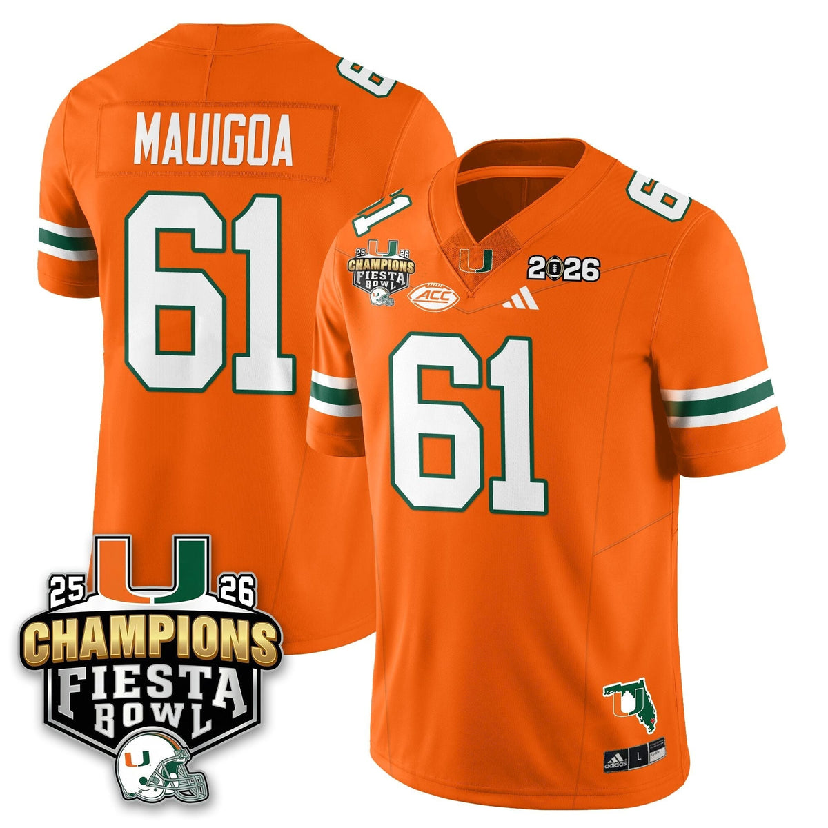 Miami Marlins Football Vapor Limited Jersey V3 - Fiesta Bowl Champions-Cuztomshoes