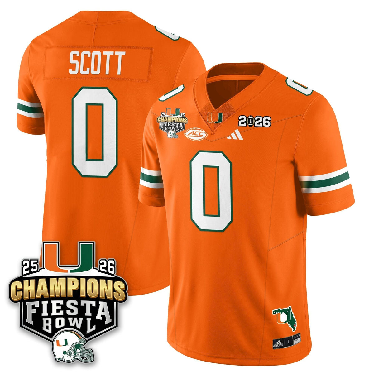 Miami Marlins Football Vapor Limited Jersey V3 - Fiesta Bowl Champions-Cuztomshoes