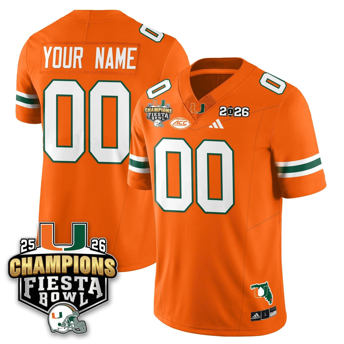 Miami Marlins Football Vapor Limited Jersey V3 - Fiesta Bowl Champions-Cuztomshoes
