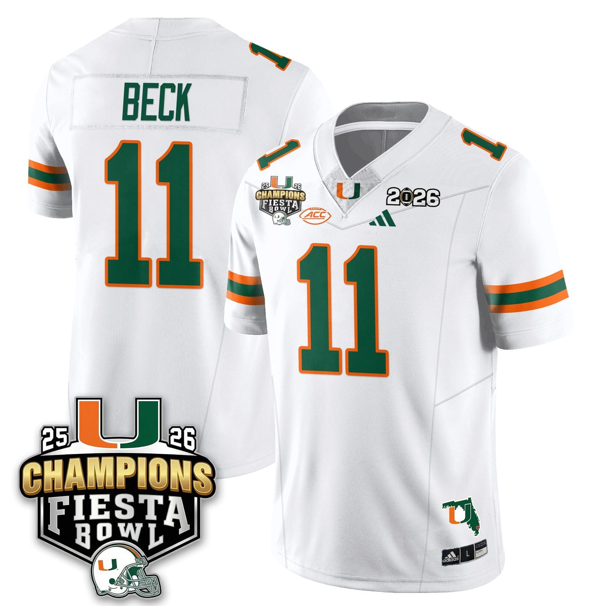 Miami Marlins Football Vapor Limited Jersey V3 - Fiesta Bowl Champions-Cuztomshoes