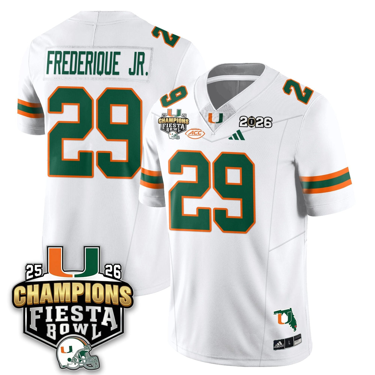 Miami Marlins Football Vapor Limited Jersey V3 - Fiesta Bowl Champions-Cuztomshoes