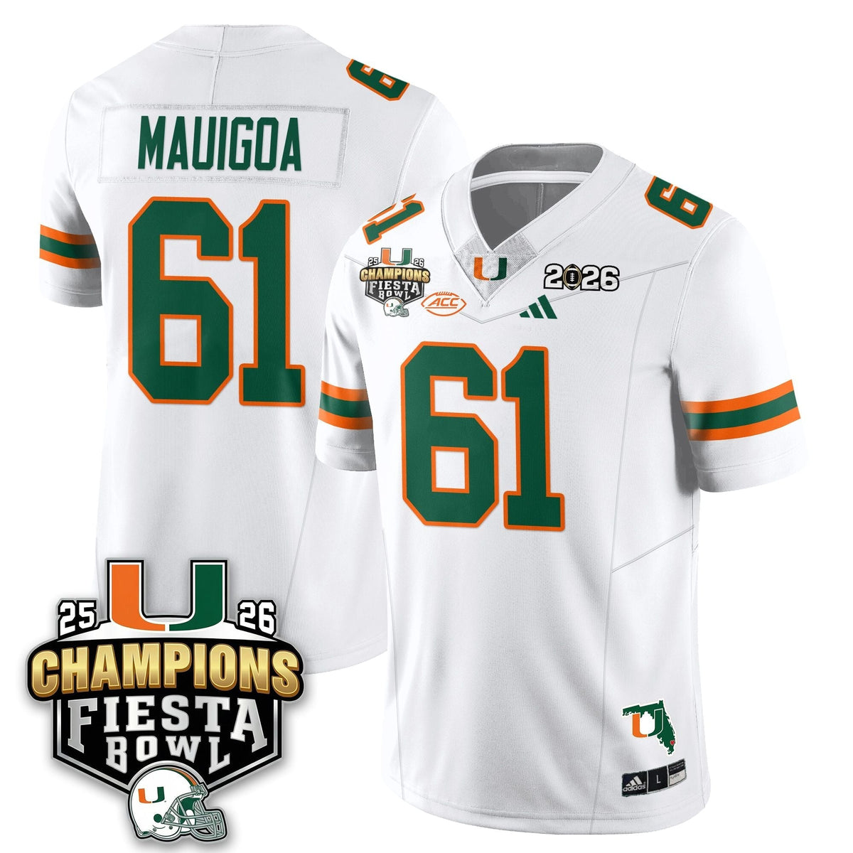 Miami Marlins Football Vapor Limited Jersey V3 - Fiesta Bowl Champions-Cuztomshoes