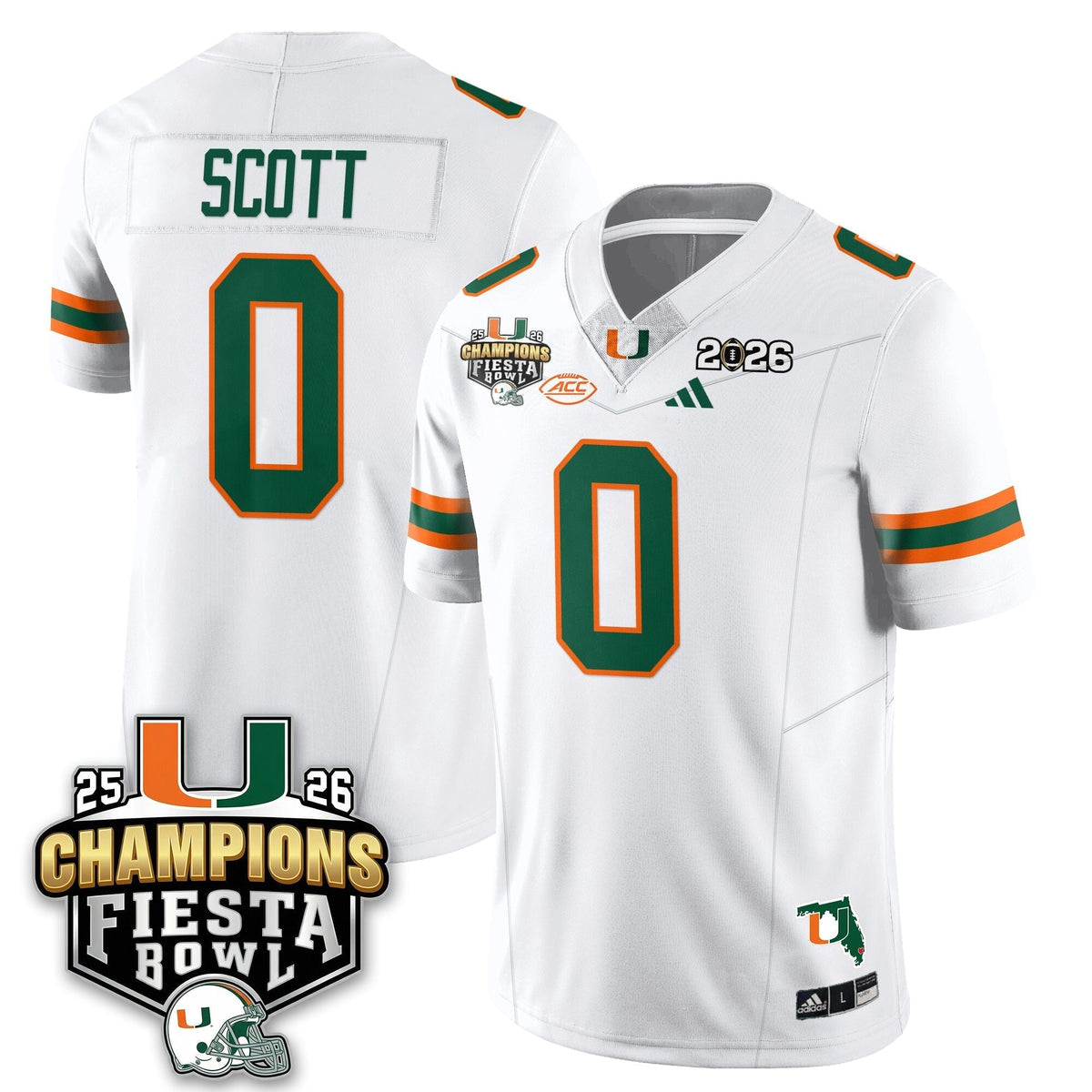 Miami Marlins Football Vapor Limited Jersey V3 - Fiesta Bowl Champions-Cuztomshoes