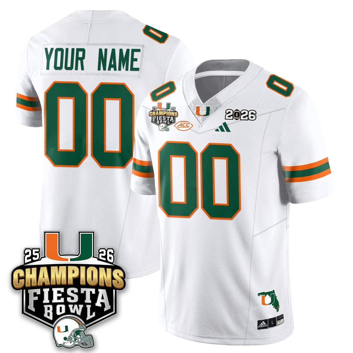 Miami Marlins Football Vapor Limited Jersey V3 - Fiesta Bowl Champions-Cuztomshoes