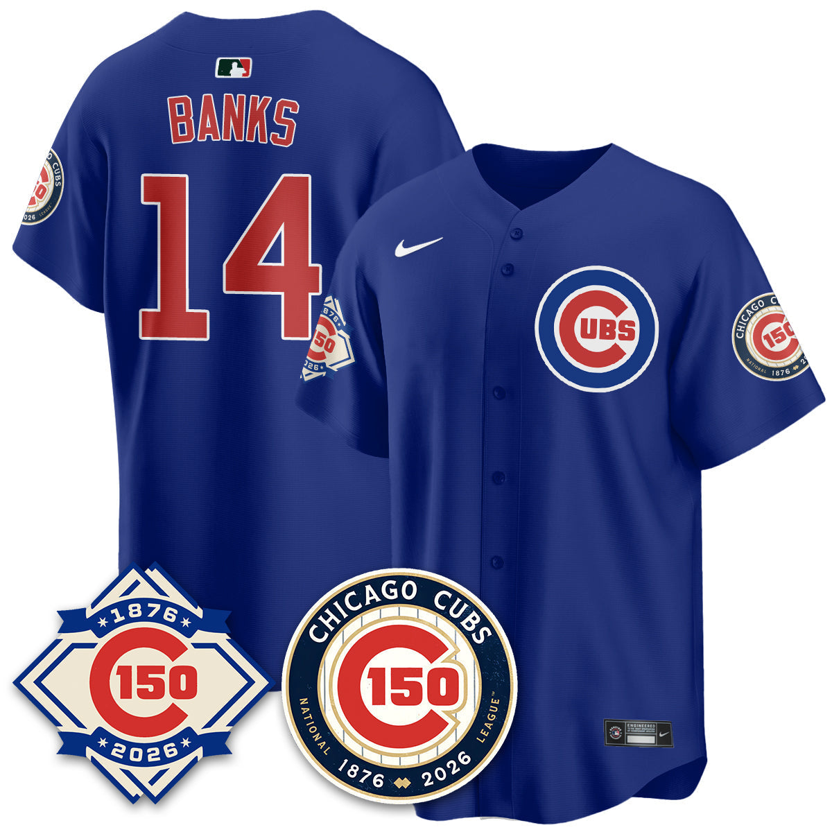 Chicago Cubs Vapor Limited Jersey - 150th Anniversary - Stitched