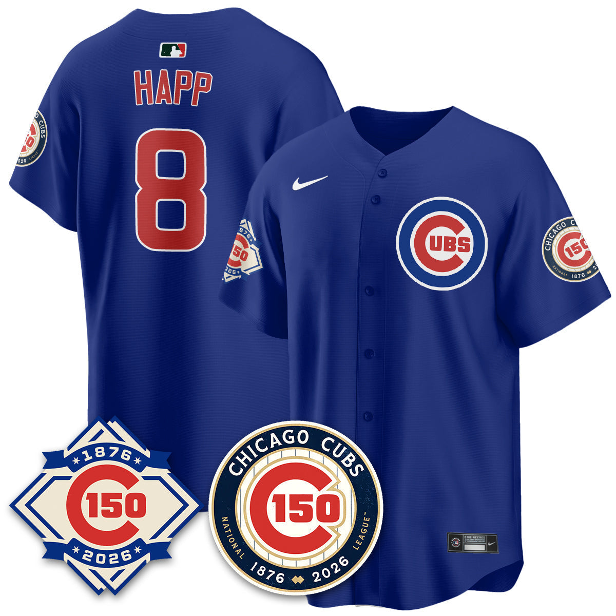 Chicago Cubs Vapor Limited Jersey - 150th Anniversary - Stitched