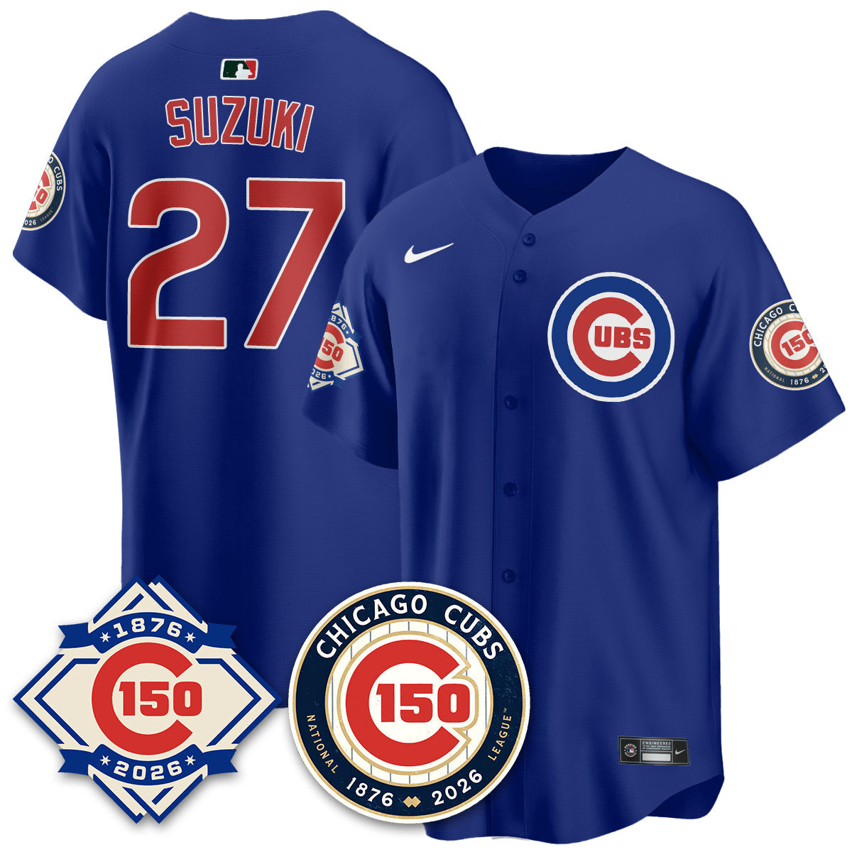 Chicago Cubs Vapor Limited Jersey - 150th Anniversary - Stitched